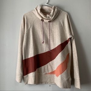 Maurices Spliced Color Block Cowl Pullover SzLarge